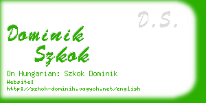 dominik szkok business card